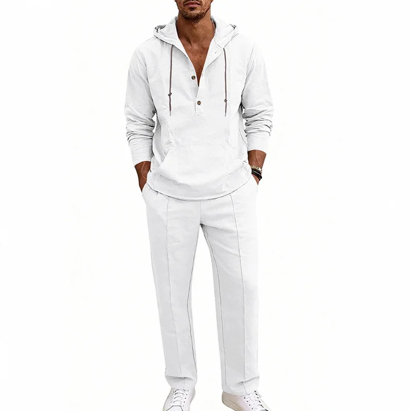 American Loose Men's Four Seasons Linen Casual Vacation Home Long Sleeve Hooded Pants Suit Men
American Loose Men's Four Seasons Linen Casual Vacation Home Long Sleeve Hooded Pants Suit Men