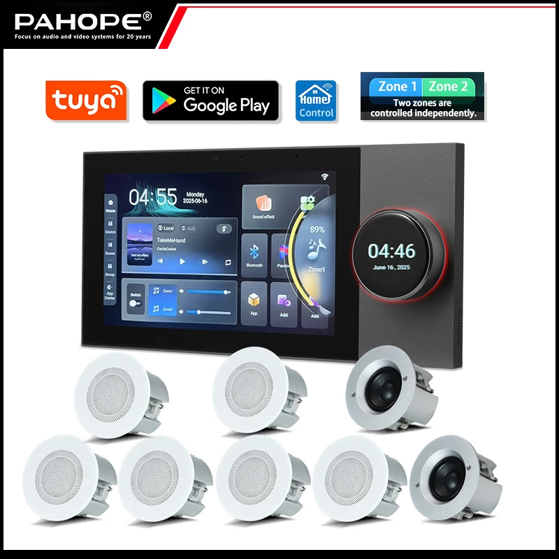 7-Inch Tuya Smart Home Background Music System 2.5inch Super Ceiling Speaker Intelligent Central Control Panel Wall Amplifier
7-Inch Tuya Smart Home Background Music System 2.5inch Super Ceiling Speaker Intelligent Central Control Panel Wall Amplifier
