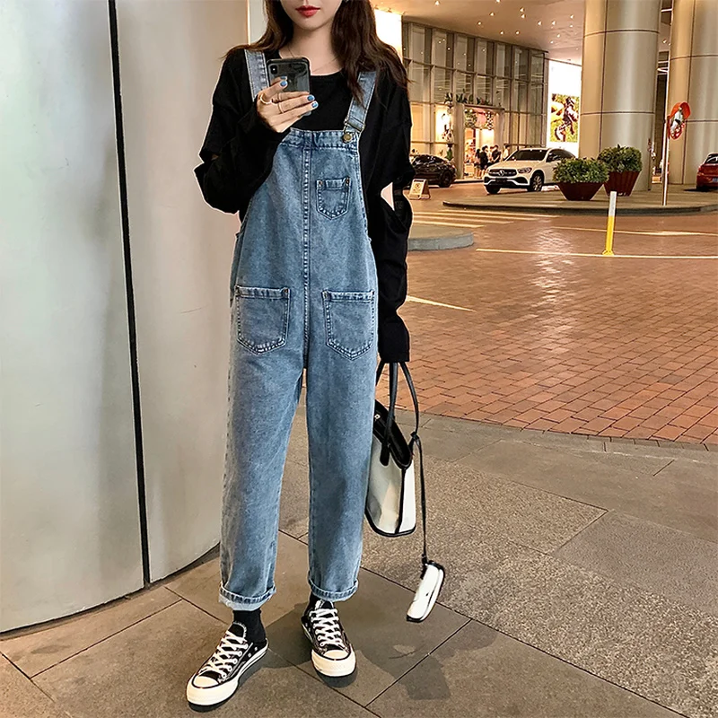 Jumpsuits Woman Denim Students Streetwear Strap All-match Trendy Sweet Korean Style Casual Daily Chic Retro Autumn Solid Simple
Jumpsuits Woman Denim Students Streetwear Strap All-match Trendy Sweet Korean Style Casual Daily Chic Retro Autumn Solid Simple