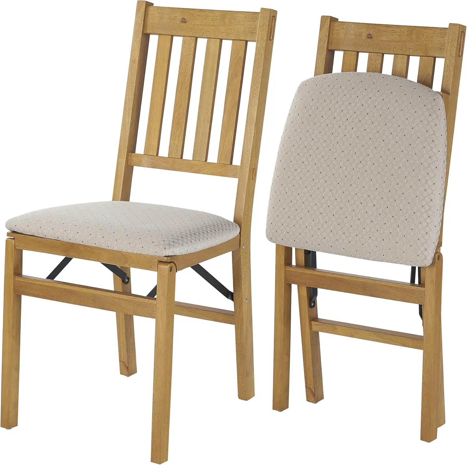 Set of 2 Foldable Dining Chairs with Padded Seats, Oak Frame, No Assembly Needed
Set of 2 Foldable Dining Chairs with Padded Seats, Oak Frame, No Assembly Needed