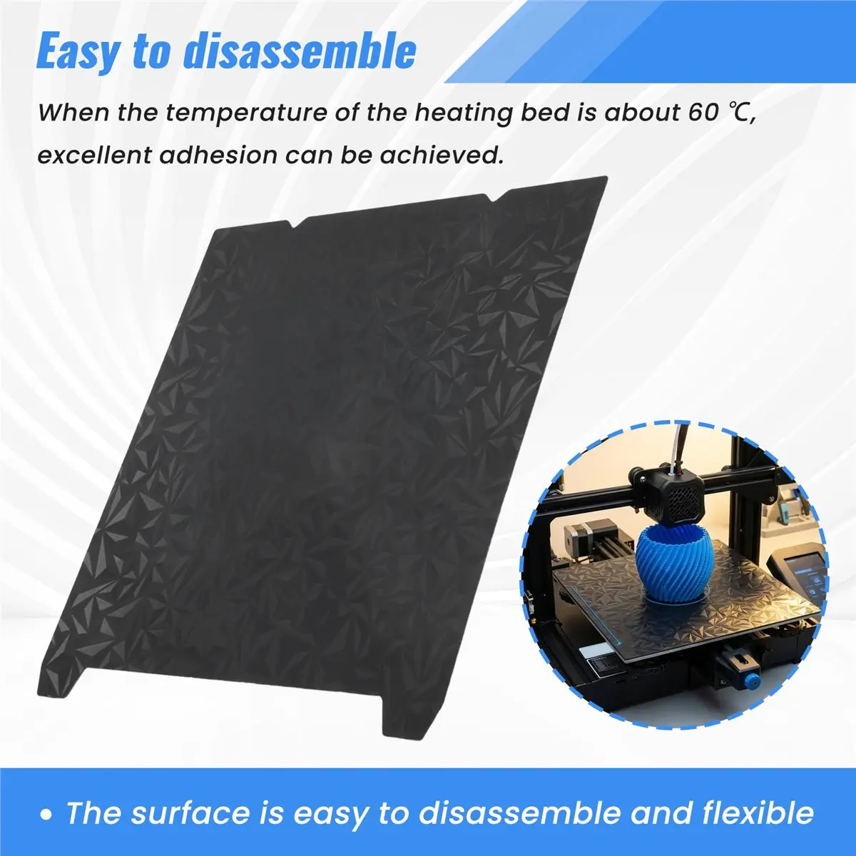 T69C! PEI+PEO Sheet Printing Hot Bed Plate 235mmx235mm for Ender-3 S1/End-5 S1/K1Pei Heated Bed 3D Printer Parts
T69C! PEI+PEO Sheet Printing Hot Bed Plate 235mmx235mm for Ender-3 S1/End-5 S1/K1Pei Heated Bed 3D Printer Parts