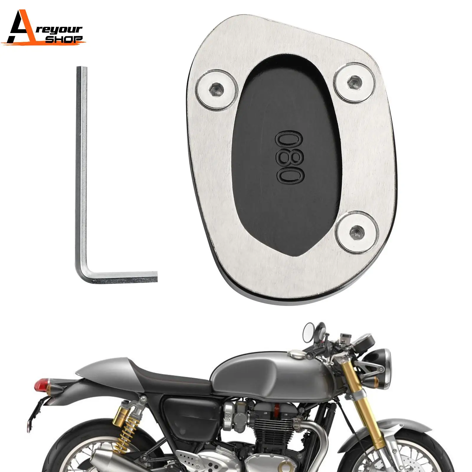 Areyourshop for Speed Twin 1200 2019-2020 Thruxton 1200 2016-2020 2017 Kickstand Sidestand Enlarge Plate Extension Pad
Areyourshop for Speed Twin 1200 2019-2020 Thruxton 1200 2016-2020 2017 Kickstand Sidestand Enlarge Plate Extension Pad