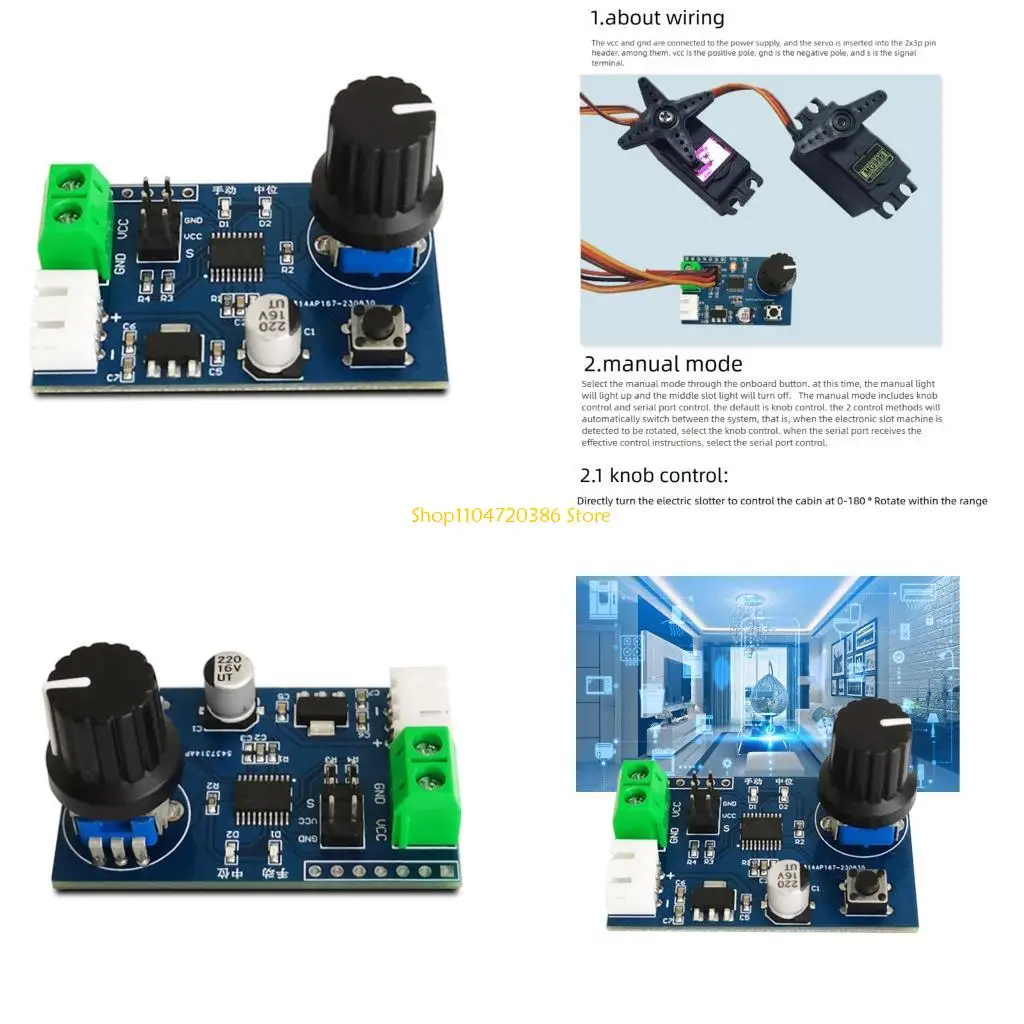 K0EA Industrial Double Channel Servos Control Board Switches Steering Gear Adjustable Knob Debugging Module for SG90
K0EA Industrial Double Channel Servos Control Board Switches Steering Gear Adjustable Knob Debugging Module for SG90