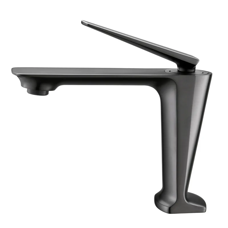 All-copper European gun gray basin faucet Hotel bathroom single-hole seated simple heightening washbasin faucet
All-copper European gun gray basin faucet Hotel bathroom single-hole seated simple heightening washbasin faucet