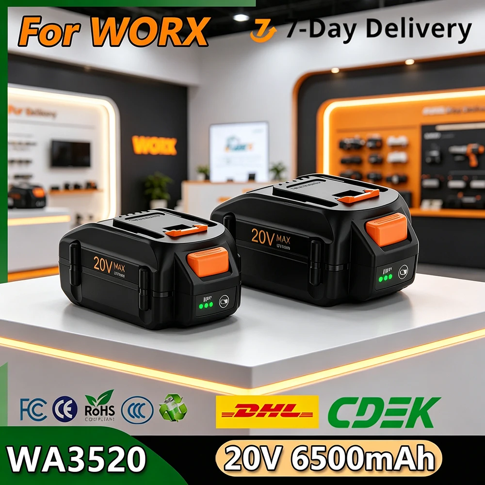 For WORX WA3520 6000mAH Li-ion Battery New For WORX WA3525 20V Replacement For WORX WA3511 WA3512 WA3522 WA3575 Model Battery
For WORX WA3520 6000mAH Li-ion Battery New For WORX WA3525 20V Replacement For WORX WA3511 WA3512 WA3522 WA3575 Model Battery