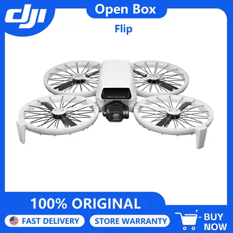 Open Box-DJI Flip (RC-N3), Drone With 4K UHD Camera for Adults, Under 249 g, 3-Axis Gimbal Stabilization, 44000ft/13km Video Transmission, Palm Takeoff, Auto Return, 31-Min Flight Time, Intelligent Flight