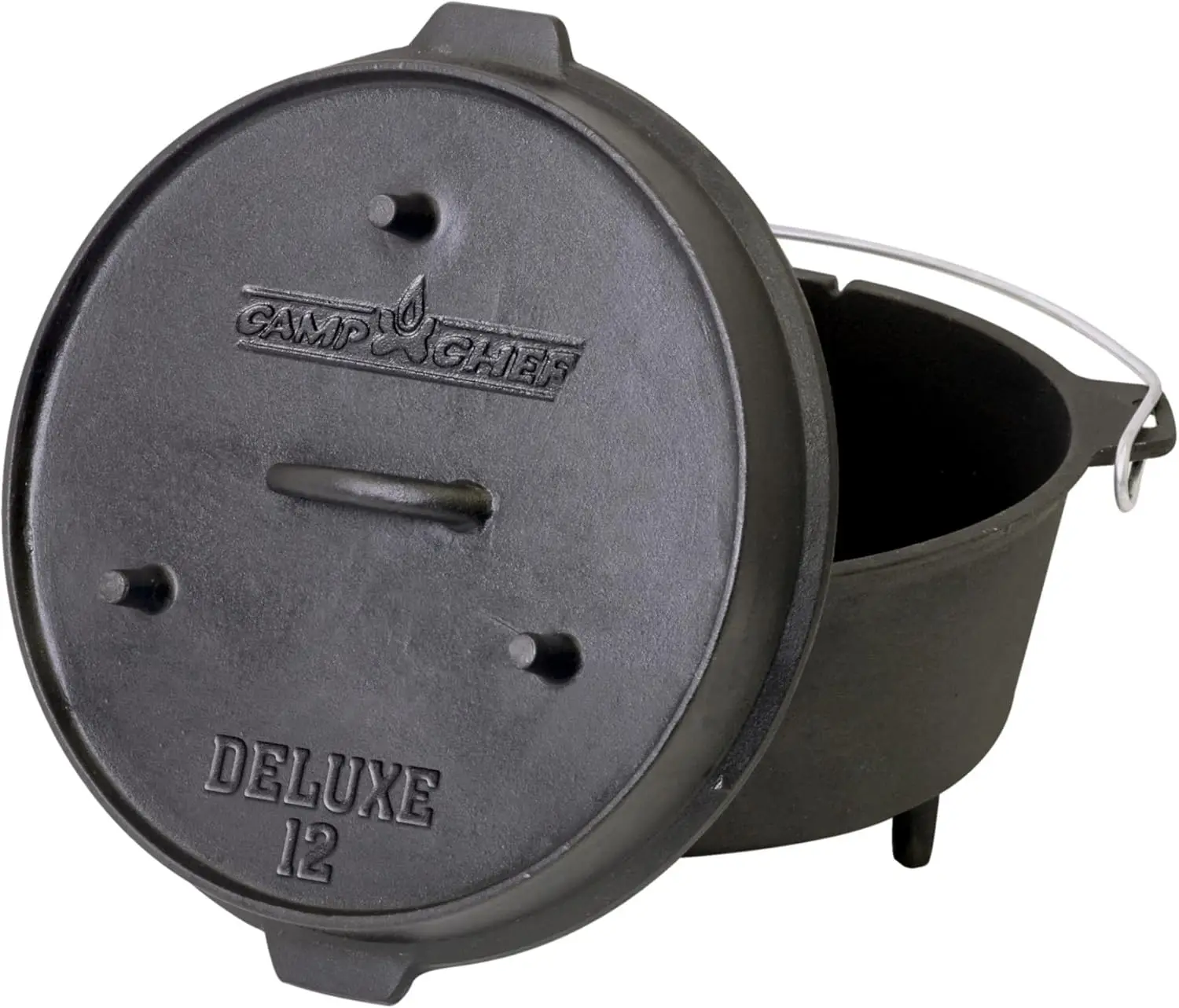 Pre-Seasoned Cast Iron Dutch Oven, Black - 12 Quart Capacity for Outdoor Cooking and Baking
Pre-Seasoned Cast Iron Dutch Oven, Black - 12 Quart Capacity for Outdoor Cooking and Baking
