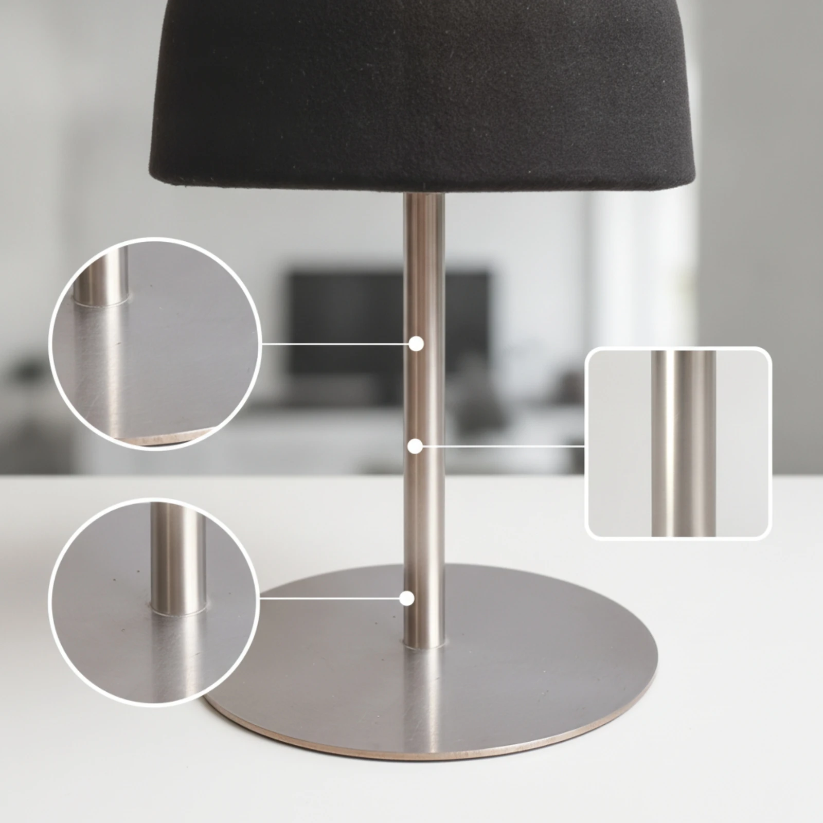 Hat Holder with Round Base Lightweight Hat Stand Hairpiece Stand Sturdy Organizer No Assembly Required for Retailers
Hat Holder with Round Base Lightweight Hat Stand Hairpiece Stand Sturdy Organizer No Assembly Required for Retailers