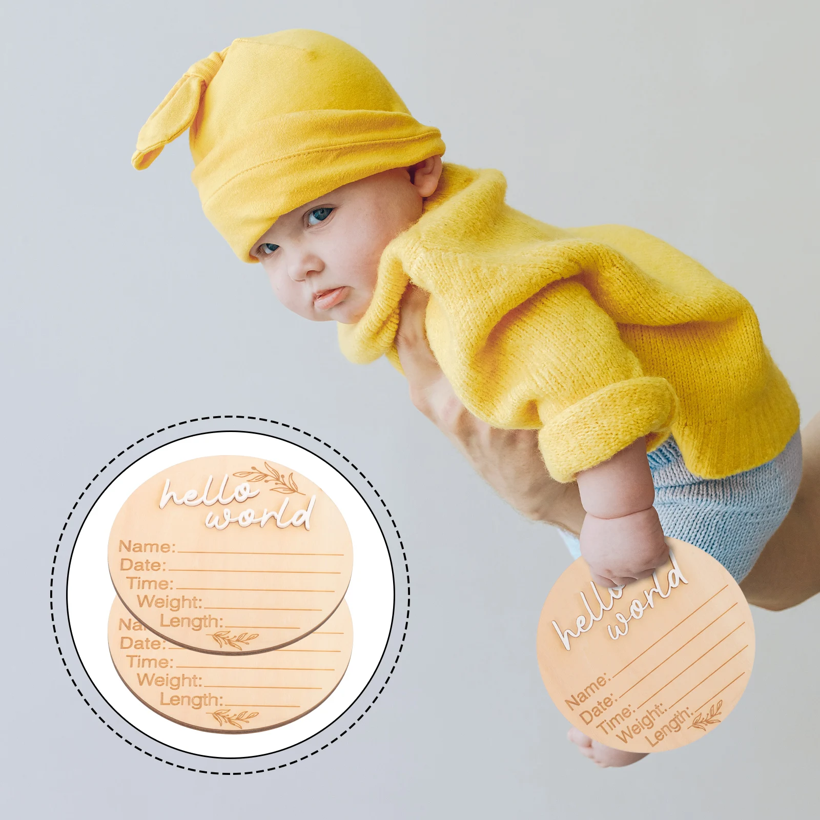 2pcs Baby Announcement Sign 10cm Circular Wood Newborn Nursery Baby Name Signs Time Commemorative Milestone Nursery Decor Gift
2pcs Baby Announcement Sign 10cm Circular Wood Newborn Nursery Baby Name Signs Time Commemorative Milestone Nursery Decor Gift
