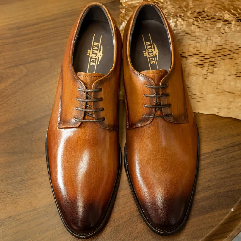Italian Mens Wedding Derby Shoes Luxury Genuine Leather Handmade Quality Comfortable Autumn Formal Business Social Shoes Male
Italian Mens Wedding Derby Shoes Luxury Genuine Leather Handmade Quality Comfortable Autumn Formal Business Social Shoes Male