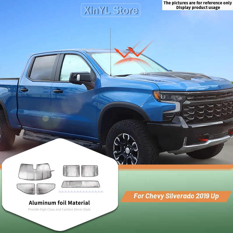 6Pcs Window Sun Shade Cover UV Protection Heat Insulation Curtain For Chevy Silverado GMC Sierra 2019 Up Interior Accessorie
6Pcs Window Sun Shade Cover UV Protection Heat Insulation Curtain For Chevy Silverado GMC Sierra 2019 Up Interior Accessorie