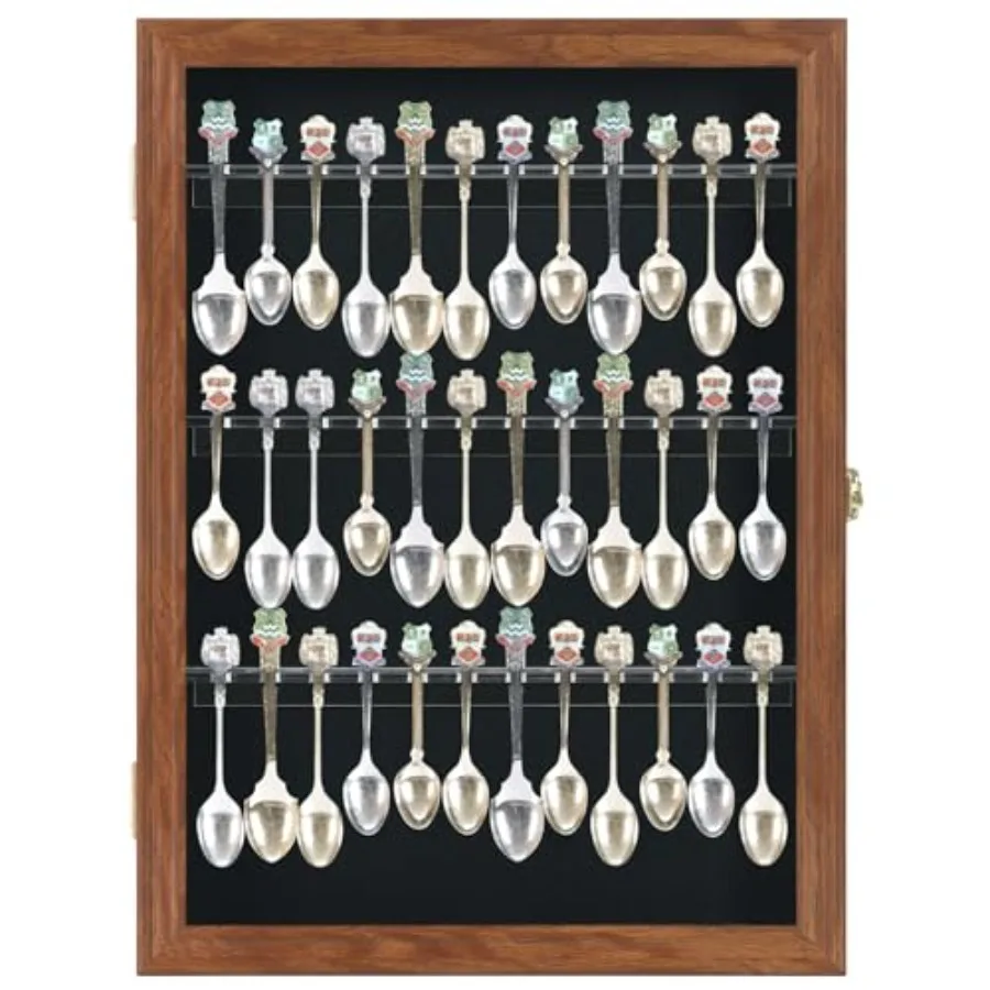36 Souvenir Tea Spoon Solid Wood Display Case Rack Cabinet with Lockable Door Walnut Finish
36 Souvenir Tea Spoon Solid Wood Display Case Rack Cabinet with Lockable Door Walnut Finish