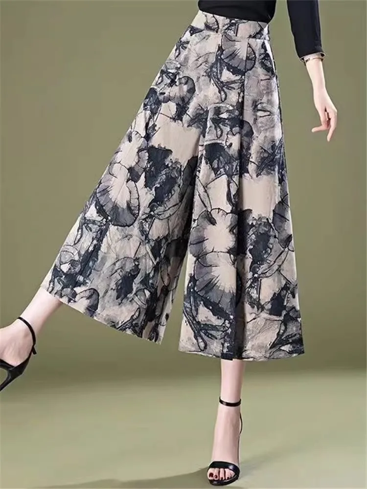 Ice Silk Wide Leg Pants Women's Summer New Large Size Middle-Aged Mom Skirt Pants Loose Small Size Casual Pants
Ice Silk Wide Leg Pants Women's Summer New Large Size Middle-Aged Mom Skirt Pants Loose Small Size Casual Pants