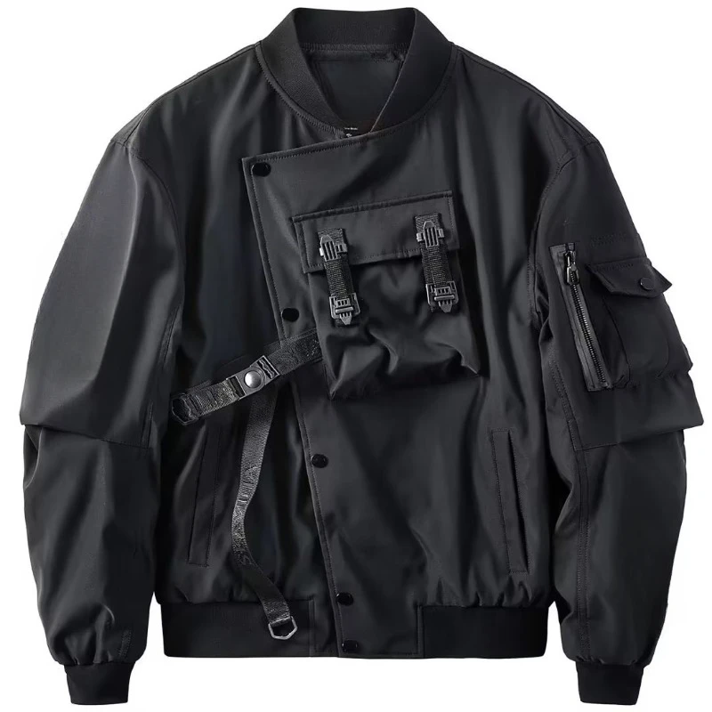 God of Death Bomber Jacket Chest Pocket Techwear Men Punk Hip Hop Tactical Streetwear Black Varsity Jackets Oversized MA1 Coats
God of Death Bomber Jacket Chest Pocket Techwear Men Punk Hip Hop Tactical Streetwear Black Varsity Jackets Oversized MA1 Coats