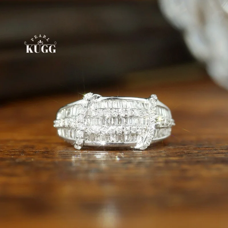 KUGG 100% 18K White Gold Rings 1.0carat Real Natural Diamond Engagement Ring Luxury Shiny Design High Party Jewelry for Women
KUGG 100% 18K White Gold Rings 1.0carat Real Natural Diamond Engagement Ring Luxury Shiny Design High Party Jewelry for Women