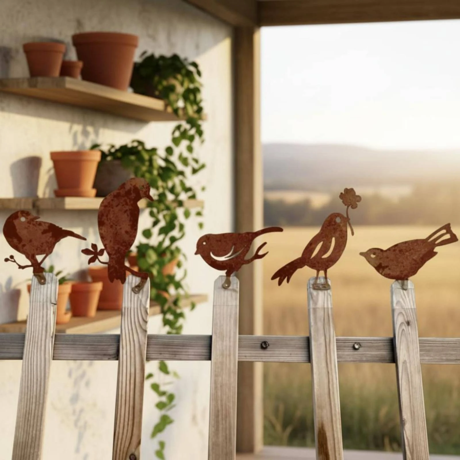 5 Pieces Metal Bird Outline Openwork Bird Cutout Set Garden Ornament Easy to Install Outdoor Decor Painted Finish
5 Pieces Metal Bird Outline Openwork Bird Cutout Set Garden Ornament Easy to Install Outdoor Decor Painted Finish