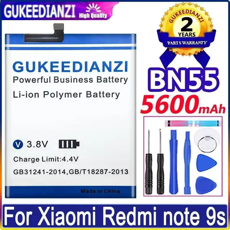 Для Xiaomi Redmi Note 9S 5600 мАч аккумулятор мобильного телефона BN55 стабильный
Для Xiaomi Redmi Note 9S 5600 мАч аккумулятор мобильного телефона BN55 стабильный