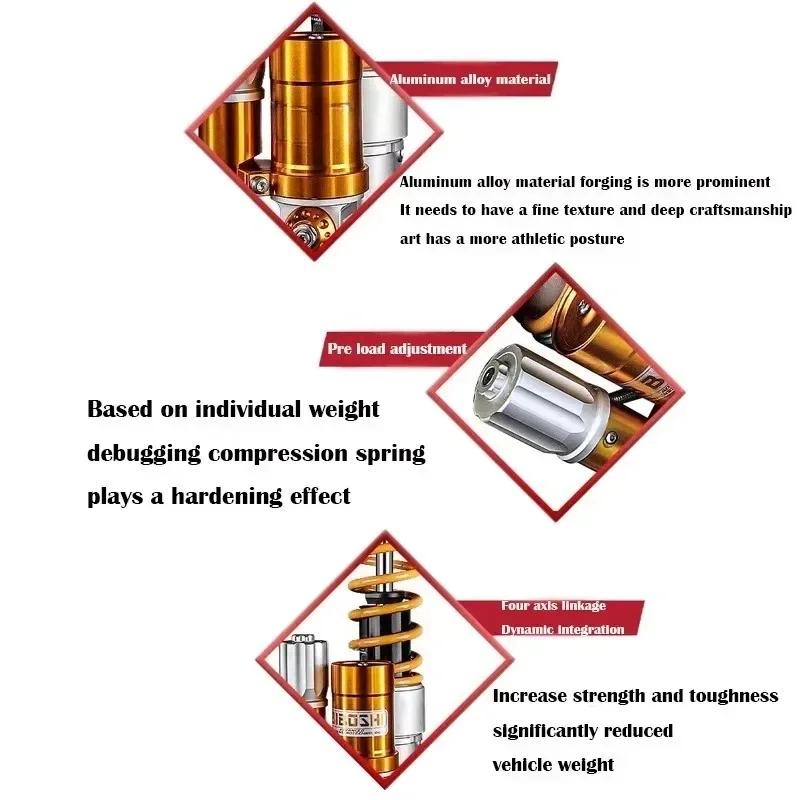 Nitrogen cylinder front shock absorber Spring 150 Adjustable damping shock absorber
Nitrogen cylinder front shock absorber Spring 150 Adjustable damping shock absorber