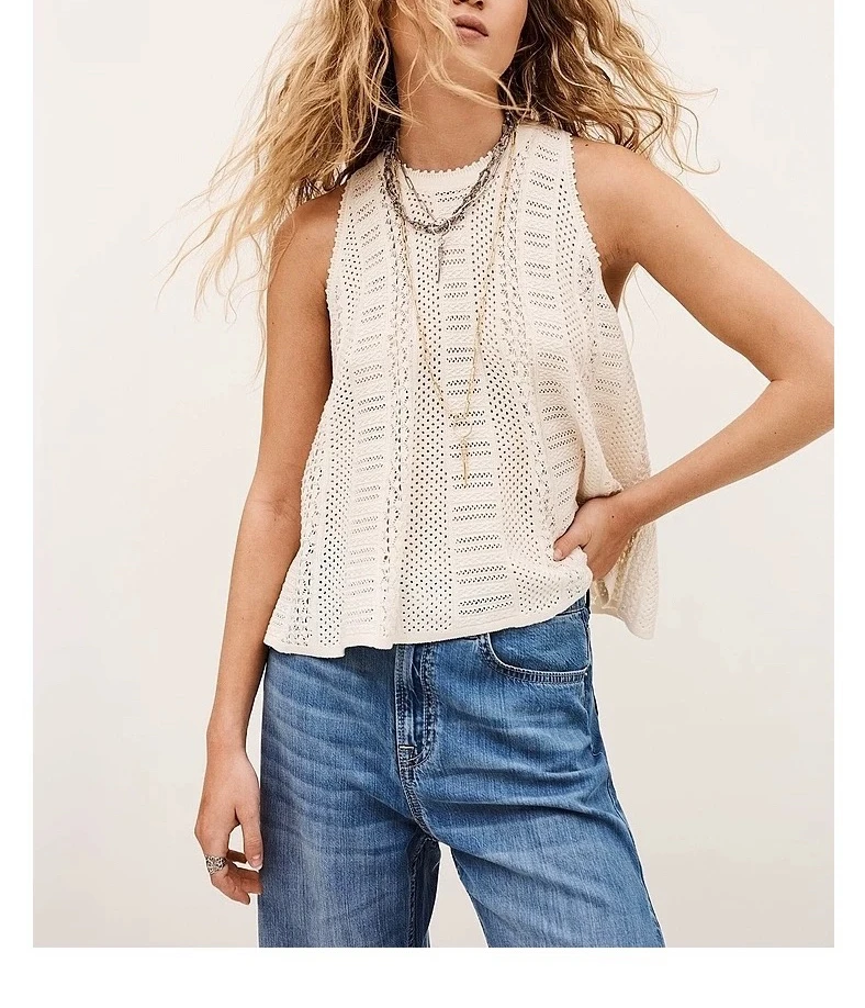 BaAn 2026 Spring Summer New Gentle Atmosphere Hollow out Hook Flower V-Neck Knitted Short Shirt round Neck Sleeveless Vest Wo...
BaAn 2026 Spring Summer New Gentle Atmosphere Hollow out Hook Flower V-Neck Knitted Short Shirt round Neck Sleeveless Vest Wo...