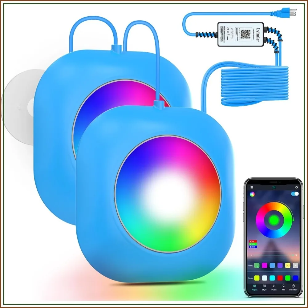 40W 2-in-1 LED Pool Lights for Aboveground & Inground Pools, Magnetic, APP Control, Timer, IP68 Waterproof, 26ft Cord
40W 2-in-1 LED Pool Lights for Aboveground & Inground Pools, Magnetic, APP Control, Timer, IP68 Waterproof, 26ft Cord