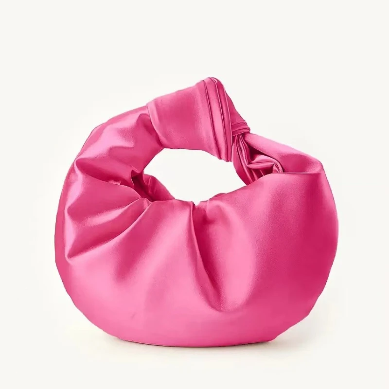 French Design Pleated Satin Knotted Bag Women's Sweet Cloud Handbag Ladies Soft Wedding Evening Bags Prom Party Hot Pink Bags
French Design Pleated Satin Knotted Bag Women's Sweet Cloud Handbag Ladies Soft Wedding Evening Bags Prom Party Hot Pink Bags