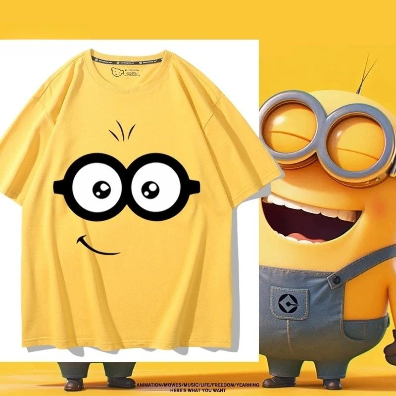 Minions New Summer Cartoon Merchandise Short Sleeve T-Shirt Cute Versatile Style Tee for Boys Girls Students Teenagers
Minions New Summer Cartoon Merchandise Short Sleeve T-Shirt Cute Versatile Style Tee for Boys Girls Students Teenagers