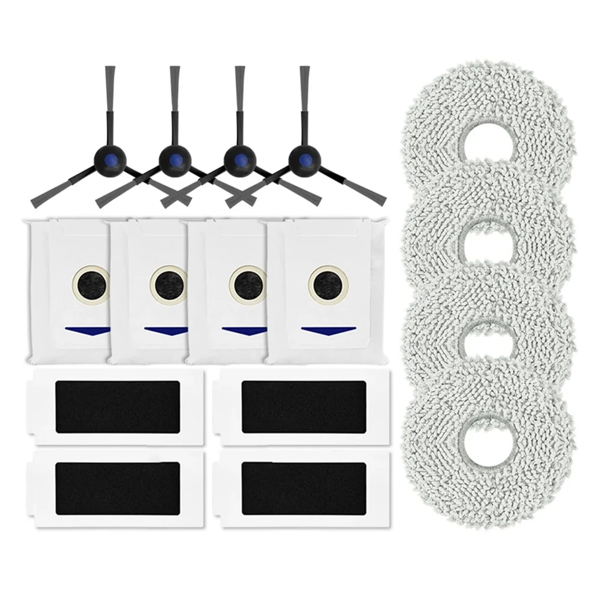 FZFZ For T30 Pro Omni Robot Replacement Side Brush HEPA Filter Mop Pad Dust Bag Spare Parts Accessories,16PCS
FZFZ For T30 Pro Omni Robot Replacement Side Brush HEPA Filter Mop Pad Dust Bag Spare Parts Accessories,16PCS