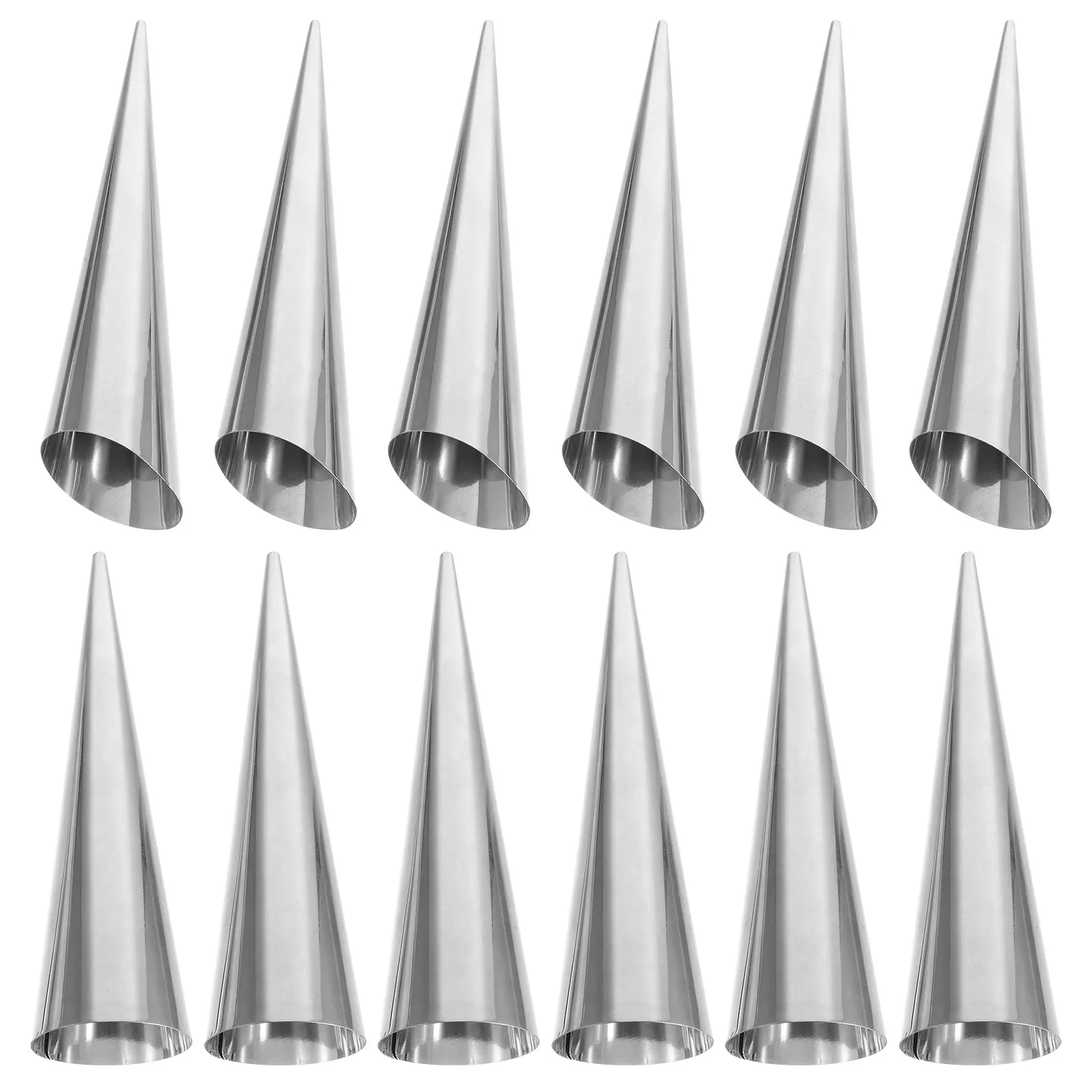 12 Pcs Croissant Mold Stainless Steel Bread Baking Tools Reusable Easy Clean Conical Shaped Pastry Horn Forms Small Storage
12 Pcs Croissant Mold Stainless Steel Bread Baking Tools Reusable Easy Clean Conical Shaped Pastry Horn Forms Small Storage