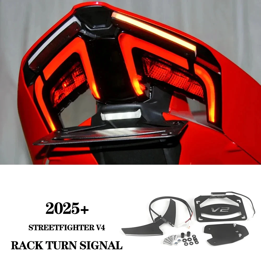 New license plate holder turn signal integrated license plate holder short tail For Panigale V2 V4 V4S Streetfighte V4 V2 2025+
New license plate holder turn signal integrated license plate holder short tail For Panigale V2 V4 V4S Streetfighte V4 V2 2025+
