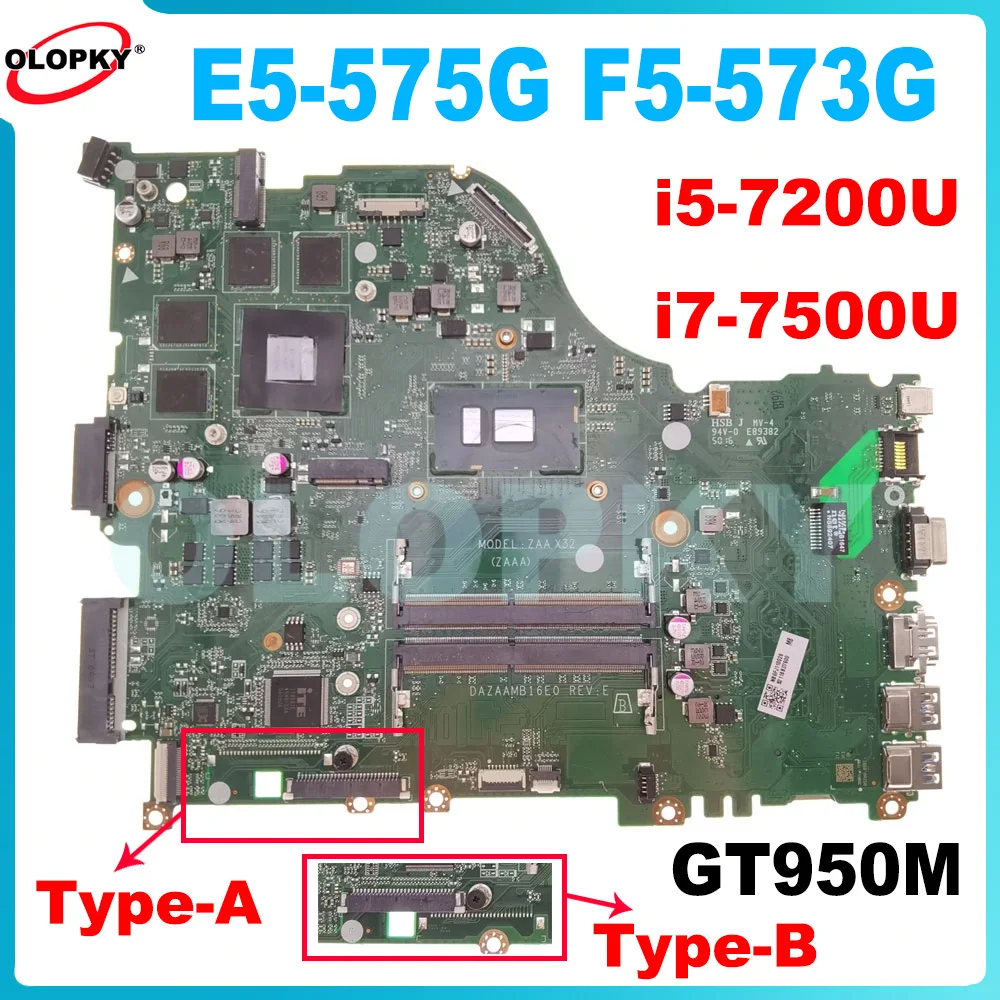 Материнская плата DAZAAMB16E0 REV:E для Acer Aspire E5-575 E5-575G F5-573G, материнская плата для ноутбука с процессором i5 i7 GTX950M, графический процессор DDR4, полностью протестирована
Материнская плата DAZAAMB16E0 REV:E для Acer Aspire E5-575 E5-575G F5-573G, материнская плата для ноутбука с процессором i5 i7 GTX950M, графический процессор DDR4, полностью протестирована