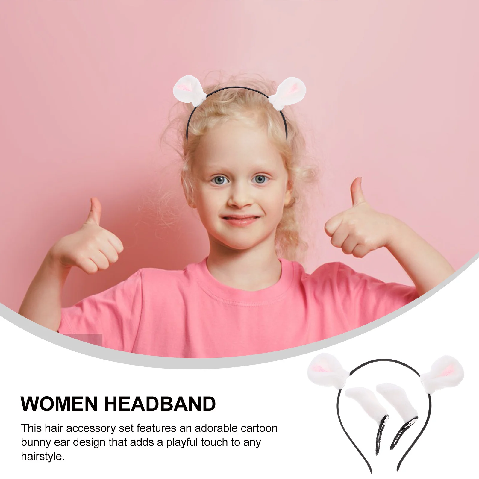 1Set Bunny Ear Headband and Hair Clips Set Versatile Cute Accessory for Women Girls Festival Party Hairstyles Festival Headband
1Set Bunny Ear Headband and Hair Clips Set Versatile Cute Accessory for Women Girls Festival Party Hairstyles Festival Headband