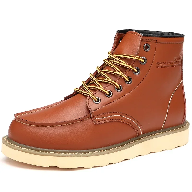 2024WinterLeather Men Boots Warm Mens Snow Boots with Fur Waterproof Handmade Male Ankle Boots No-slip High Top Male Work Shoes
2024WinterLeather Men Boots Warm Mens Snow Boots with Fur Waterproof Handmade Male Ankle Boots No-slip High Top Male Work Shoes