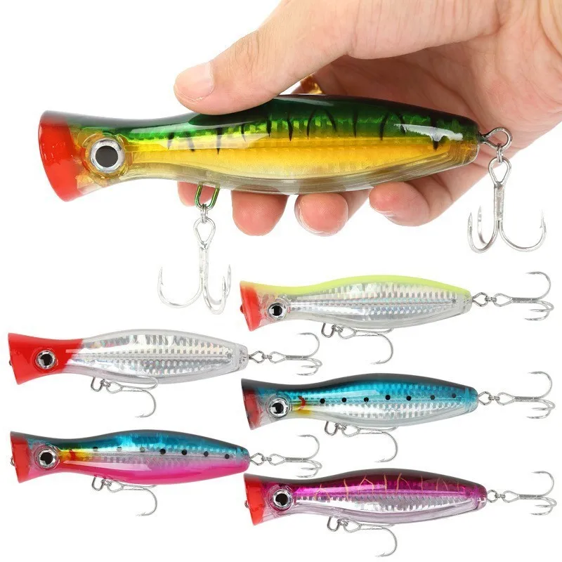 Large Popper Lure 12cm 43g Splash Action Topwater Artificial Bait For Bass Pike Freshwater Saltwater Fishing
Large Popper Lure 12cm 43g Splash Action Topwater Artificial Bait For Bass Pike Freshwater Saltwater Fishing
