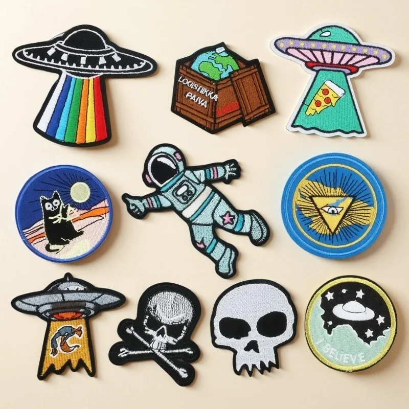 Alien Spacecraft Embroidery Cloth Sticker Astronaut Embroidery Label Mars Cat Patch Sticker
Alien Spacecraft Embroidery Cloth Sticker Astronaut Embroidery Label Mars Cat Patch Sticker