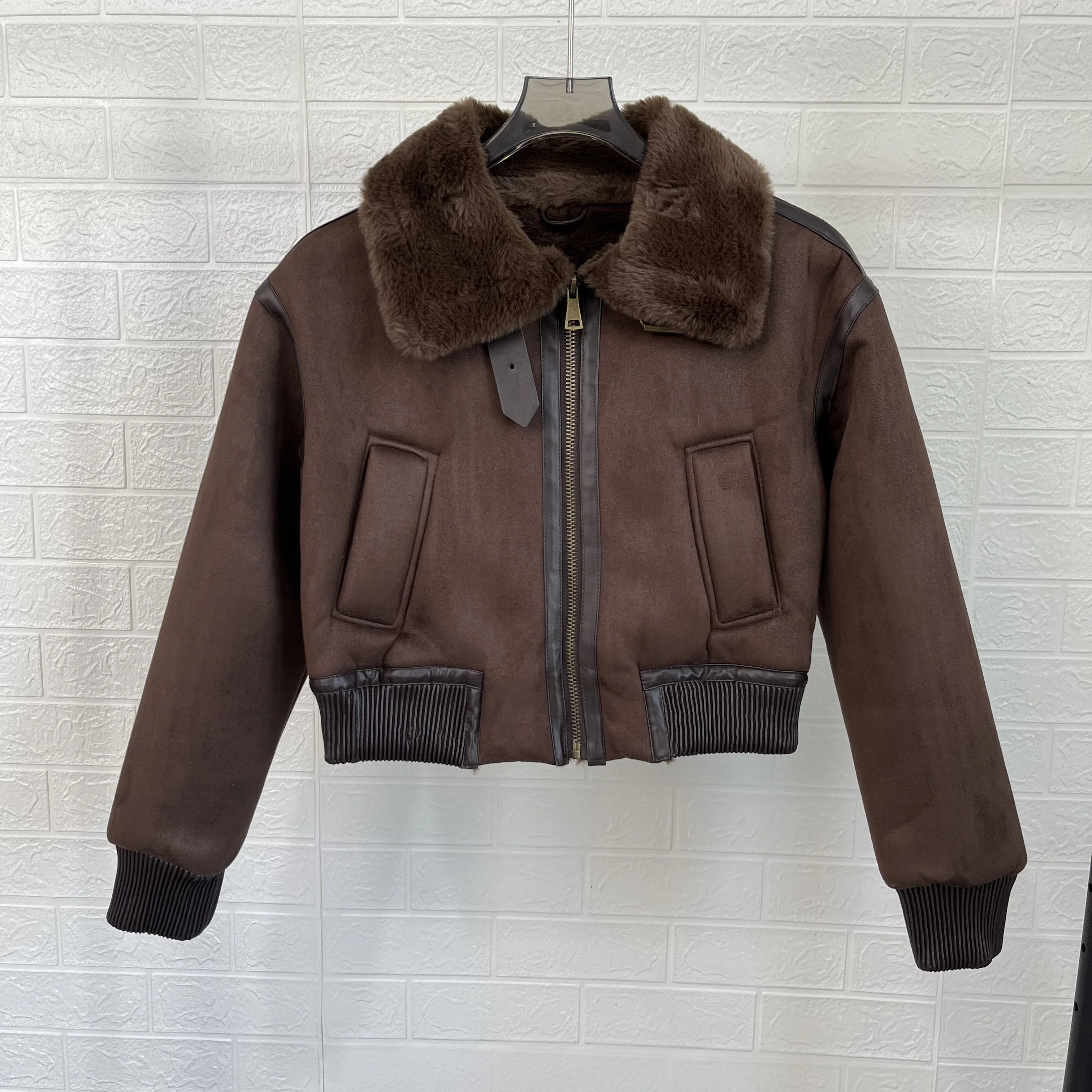 Taop&Za-Plush Warm Jacket for Women, Long Sleeve, Sense Flip Collar, New Design, Autumn and Winter, 2024
Taop&Za-Plush Warm Jacket for Women, Long Sleeve, Sense Flip Collar, New Design, Autumn and Winter, 2024