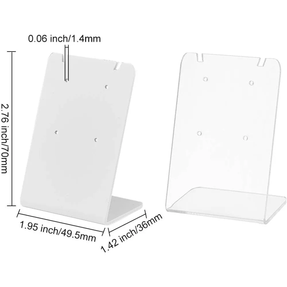 10pcs Acrylic Earring Display Stands L-Shape Earring Organizer Clear White Earring Holder Jewelry Rack Showcase Dangling
10pcs Acrylic Earring Display Stands L-Shape Earring Organizer Clear White Earring Holder Jewelry Rack Showcase Dangling