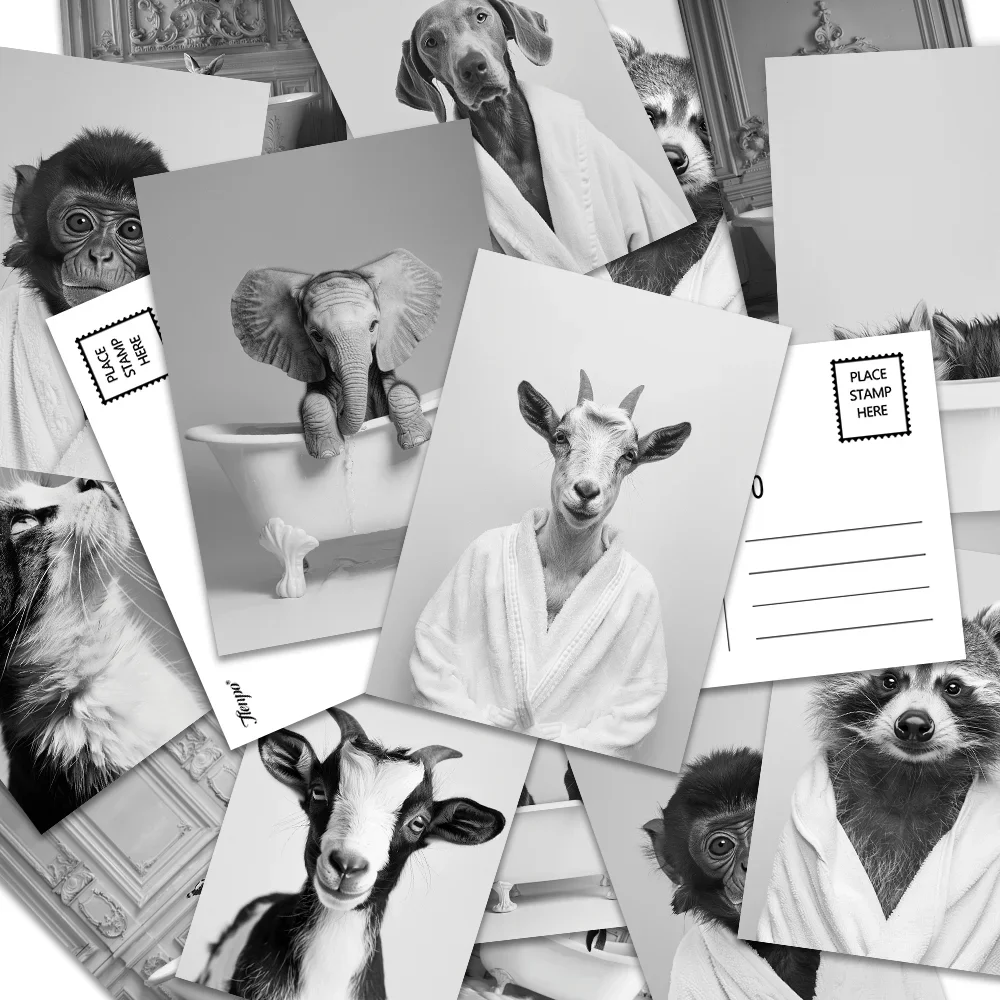 32 pcs, bath animal postcards, decoration/greeting cards/postcards, high-definition printing, collectible and mailable
32 pcs, bath animal postcards, decoration/greeting cards/postcards, high-definition printing, collectible and mailable