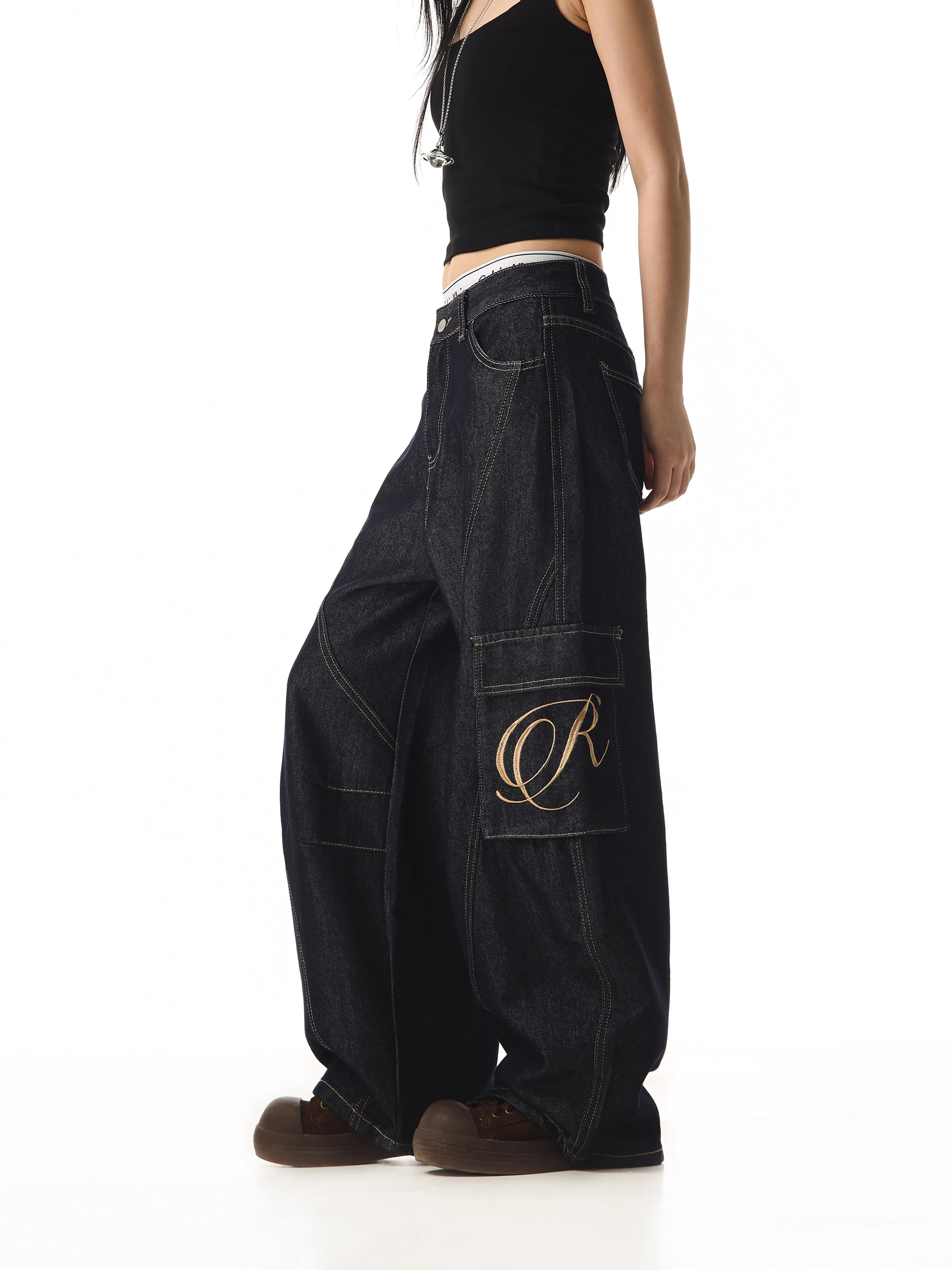 Свободные джинсы с широкими штанинами, прямые брюки, унисекс, повседневные, из хлопкового денима, в стиле High Street, винтажный американский дизайн
Свободные джинсы с широкими штанинами, прямые брюки, унисекс, повседневные, из хлопкового денима, в стиле High Street, винтажный американский дизайн