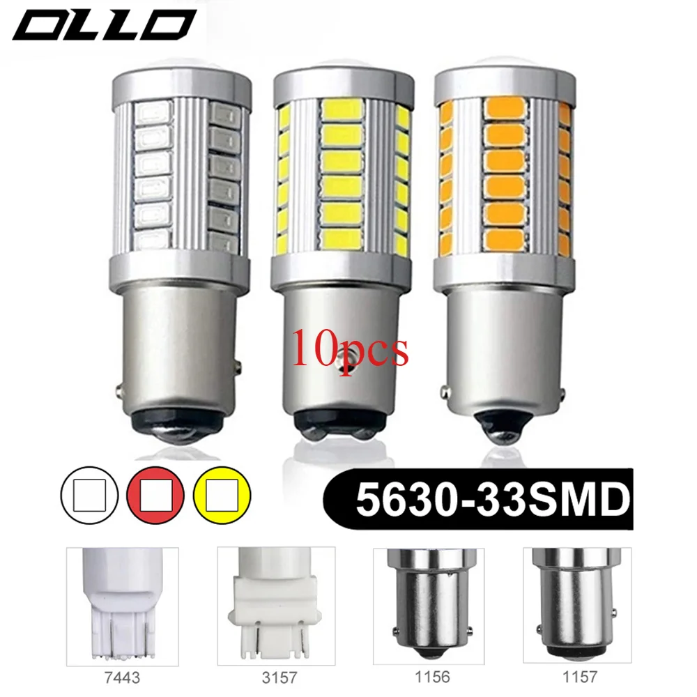 10pcs OLLO Car Signal Lamp 1156-33SMD-5630 LED Flash Brake Light Red Yellow White Light Color LED Lamp For Turn Signal Light
10pcs OLLO Car Signal Lamp 1156-33SMD-5630 LED Flash Brake Light Red Yellow White Light Color LED Lamp For Turn Signal Light