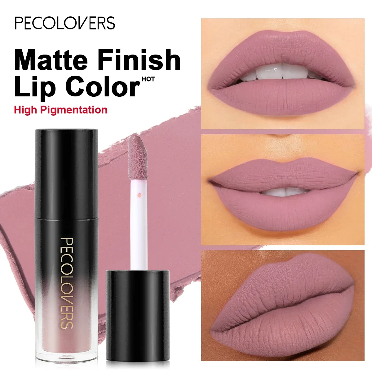 Sexy Red Lip Gloss Velvet Long Lasting Lipstick Makeup Waterproof Non-stick Cup Lip Tint Nude Liquid Lip Stick