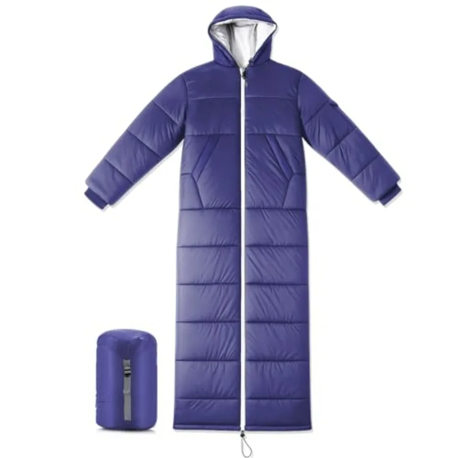 Cold Weather Wearable Sleeping Bag for Adults with Sleeves and Hood 74 Inch Long 0 Degree Winter Weather Insulated Extreme Cold
Cold Weather Wearable Sleeping Bag for Adults with Sleeves and Hood 74 Inch Long 0 Degree Winter Weather Insulated Extreme Cold