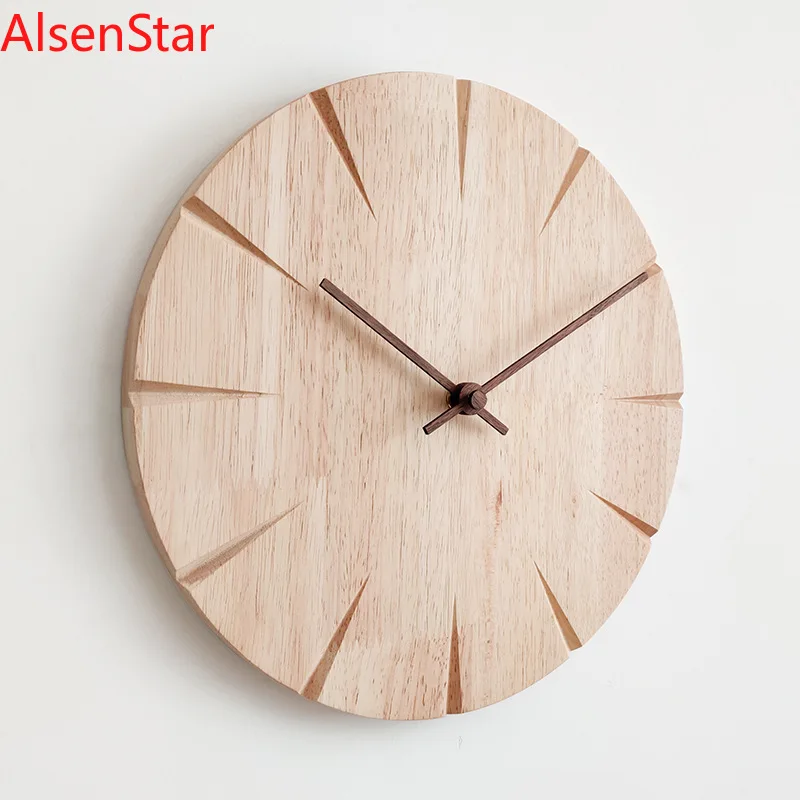 Simple Thicken Solid Wood Wall Clock Punch-free Wall Hanging Clock Home Living Room Wall Decorative Clock
Simple Thicken Solid Wood Wall Clock Punch-free Wall Hanging Clock Home Living Room Wall Decorative Clock
