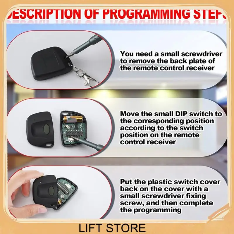 BTLIFE-3 PCS Garage Door Remote Compatible With Multicode 300Mhz 10 Dip Switch 3089 3060 3070 Gate Opener With Keychain
BTLIFE-3 PCS Garage Door Remote Compatible With Multicode 300Mhz 10 Dip Switch 3089 3060 3070 Gate Opener With Keychain