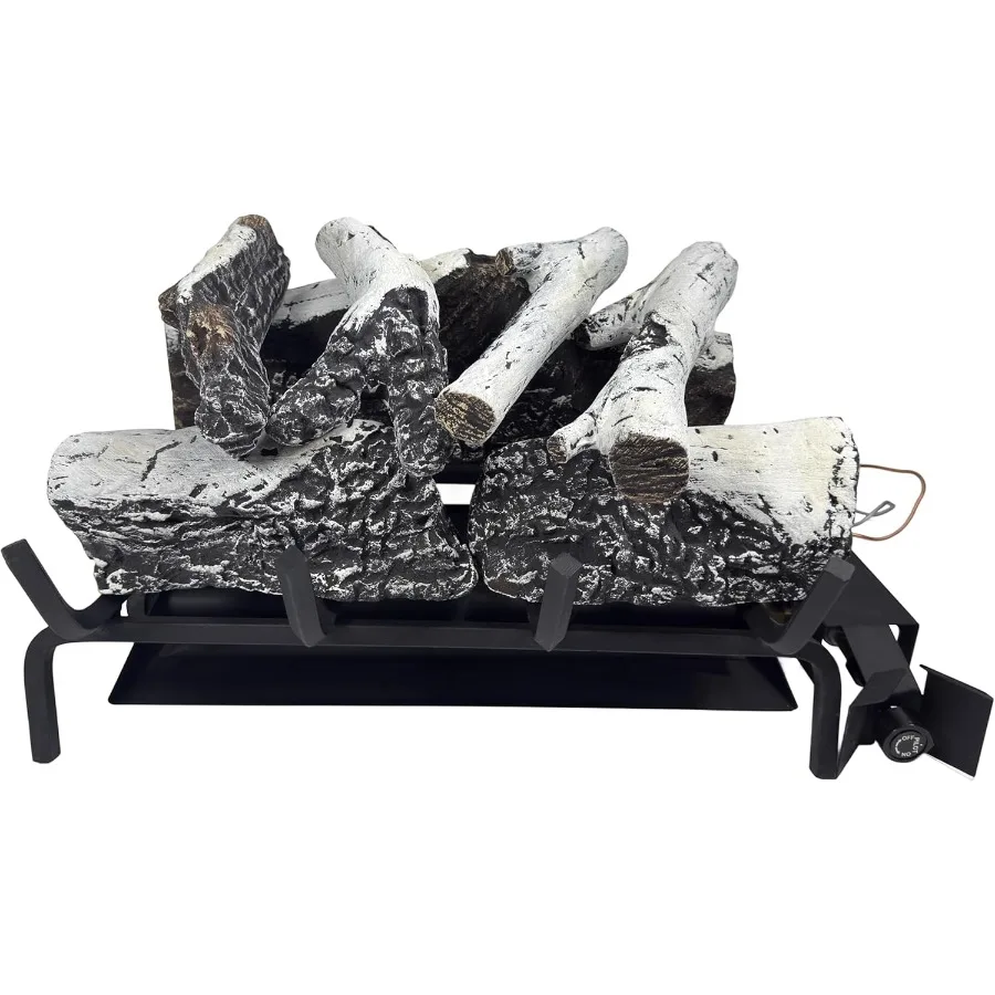 Vented 18-24 inch Gas Logs Sets with Manual Valve for Natural Gas and Propane Fireplace Burner in Birch Color with Efficient He
Vented 18-24 inch Gas Logs Sets with Manual Valve for Natural Gas and Propane Fireplace Burner in Birch Color with Efficient He