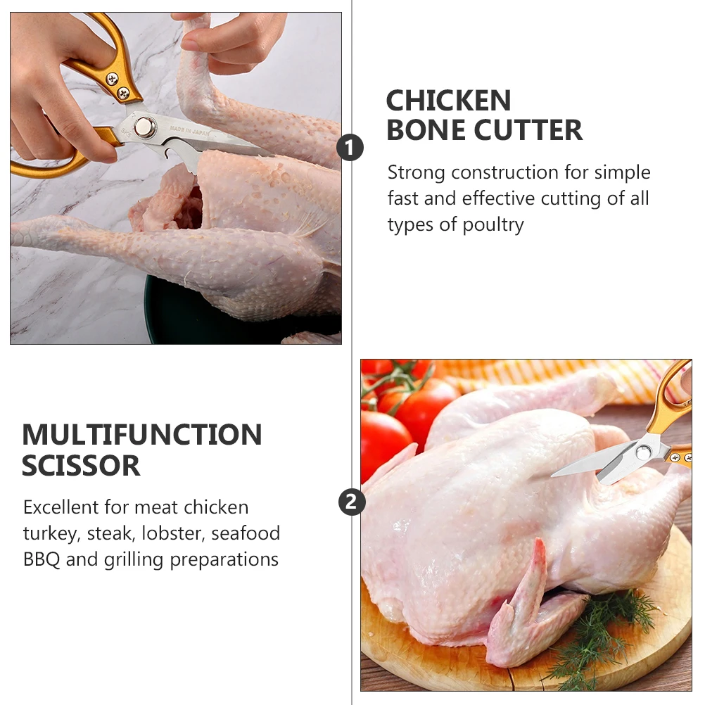 1Pcs Multifunction Kitchen Scissors Stainless Steel Shear for Chicken Bone Meat Lobster Bbq Grilling Food Prep Tool
1Pcs Multifunction Kitchen Scissors Stainless Steel Shear for Chicken Bone Meat Lobster Bbq Grilling Food Prep Tool