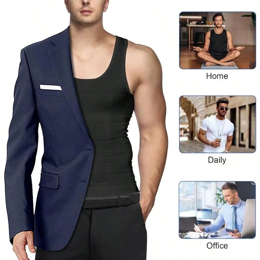 Men's Slimming Compression Tank Top Body Shaper Vest Tummy Control Undergarment
Men's Slimming Compression Tank Top Body Shaper Vest Tummy Control Undergarment