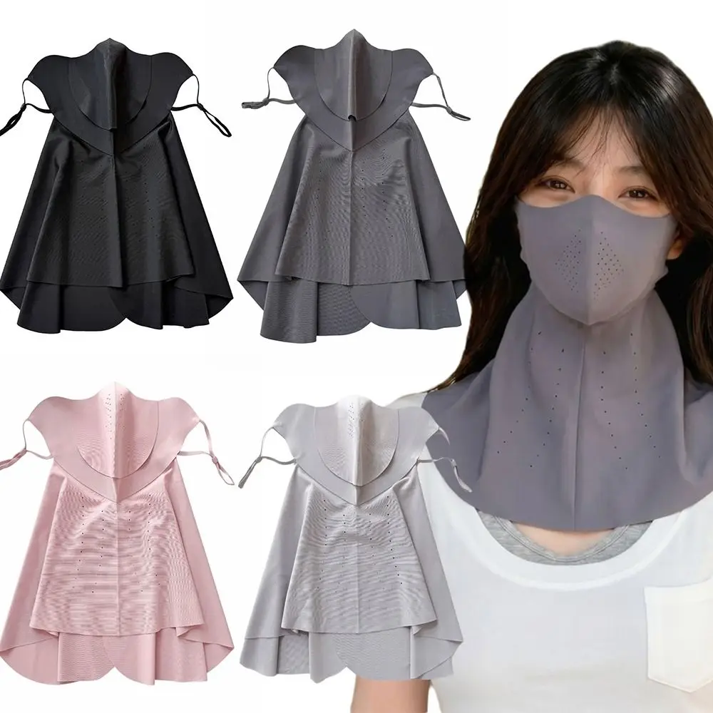 New Ice Silk Sun Protection Mask Dustproof Breathable Anti-UV Neck Scarf with Drinking Hole Sunscree Sunshade Face Mask Outdoor
New Ice Silk Sun Protection Mask Dustproof Breathable Anti-UV Neck Scarf with Drinking Hole Sunscree Sunshade Face Mask Outdoor