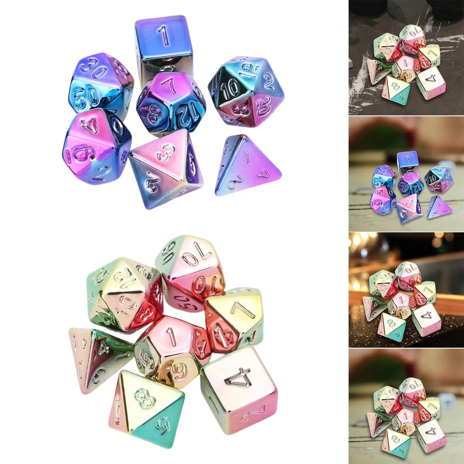7Pcs Acrylic Polyhedral Dices Table Game Dices Game Accessories
7Pcs Acrylic Polyhedral Dices Table Game Dices Game Accessories