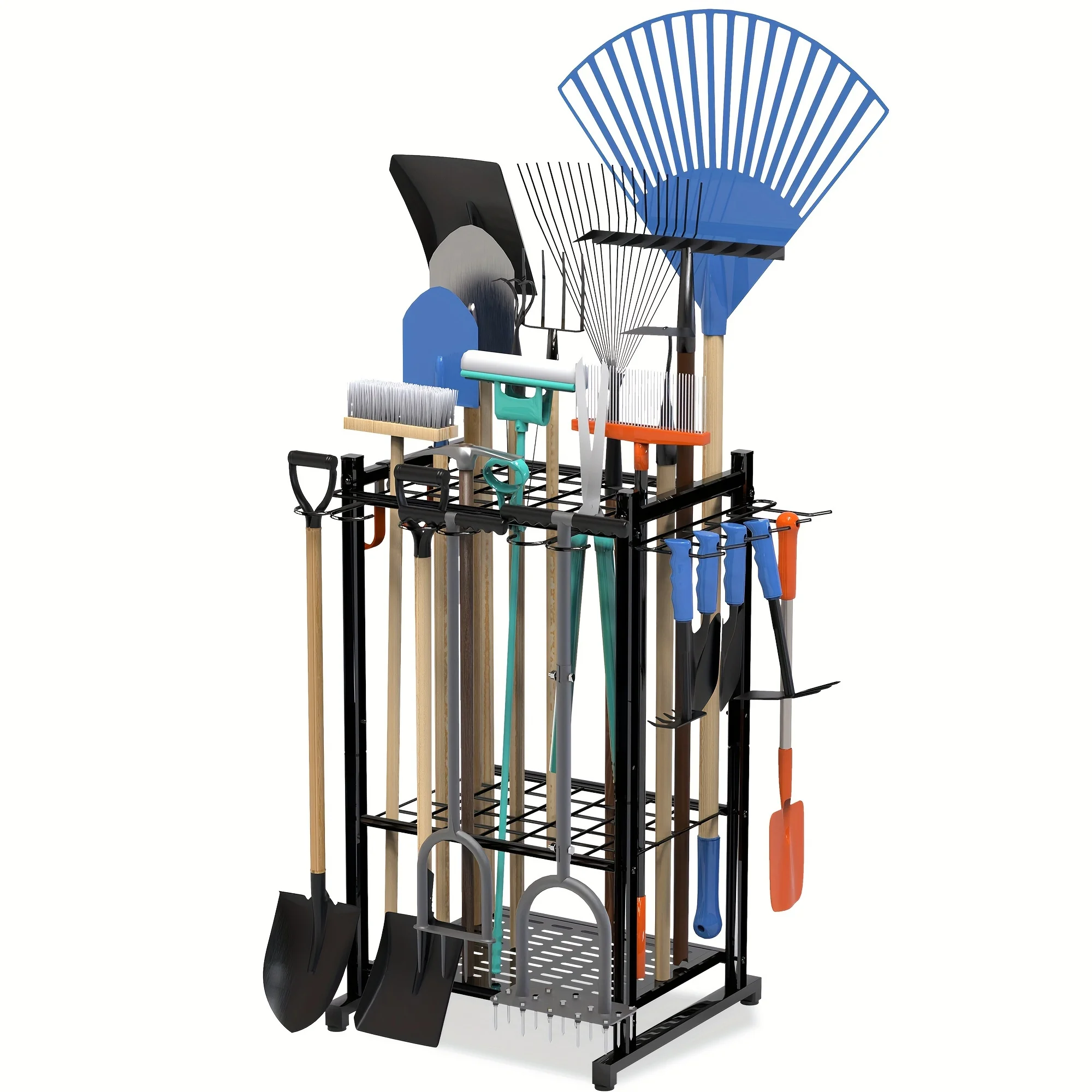 Single Piece Garden Tool Organizer, a Vertical Rack for Storing And Organizing Yard Tools in The Garage, Accommodating Up to 50 Long-Handled Tools Such As Rakes And Brooms. This Heavy-Duty Steel Stand Is Suitable for Outdoor, Shed, Or Home Use
Single Piece Garden Tool Organizer, a Vertical Rack for Storing And Organizing Yard Tools in The Garage, Accommodating Up to 50 Long-Handled Tools Such As Rakes And Brooms. This Heavy-Duty Steel Stand Is Suitable for Outdoor, Shed, Or Home Use