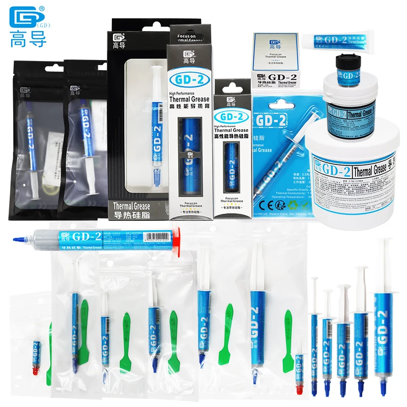 GD-2 Gray Thermal Paste Grease Performance 7.5 W Plaster Heat Sink Compound for Game PC CPU GPU PS5 PS4 Printer Cooling Cooler